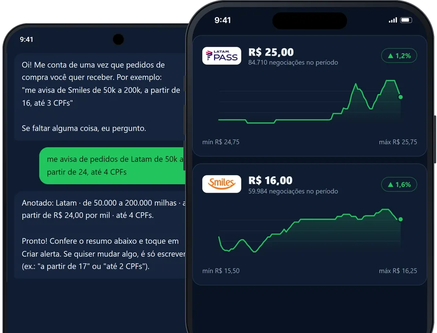 App Balcão de Milhas no Android e no iPhone